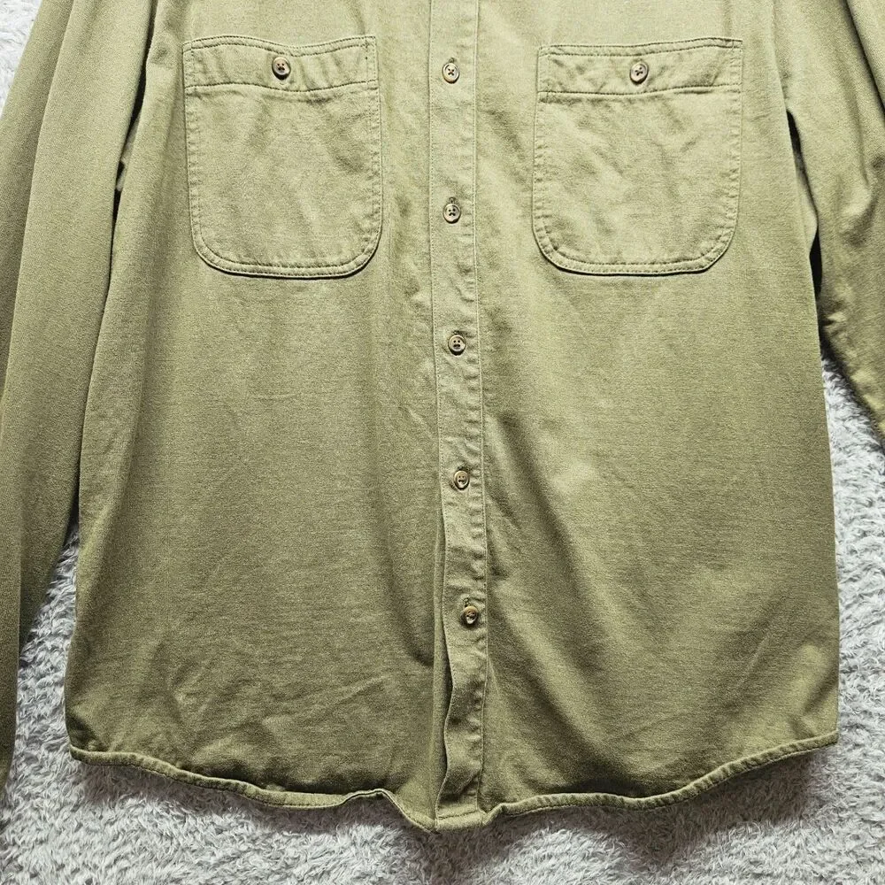 Banana Republic Mens Green Button Up Shirt Size XL Cotton Slim Fit Casual